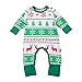Newborn Baby Girl Boy Christmas Long Sleeve Snowflake Deer Romper Playsuit Outfits … (Green, 80 (12-18 Months))