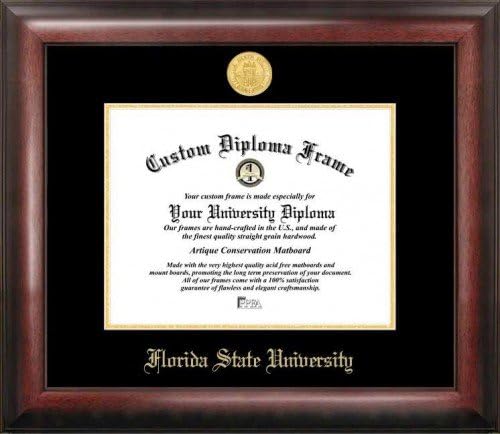 Florida State University Diploma Frame | Finest Hardwood Frame | Satin Mahogany Finish | Perfect Graduation Gift For The College Graduate