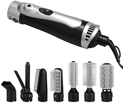 Hair Air Styler with 7 Diffusers attachments - Hot Hair Styling and Curling Dryer Brush to make Silky smooth hair