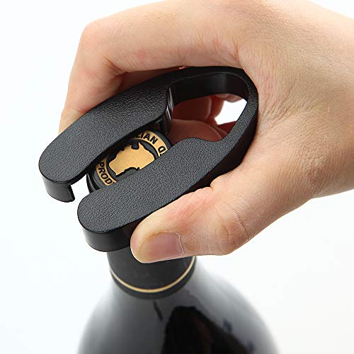 Premium Dual Blade Wine Foil Cutter, Wine Bottle Opener Accessory, Gift for Wine Lovers by YWQ (White Black)