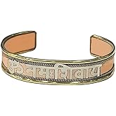 craftslook Tibetan Three Metal Om Namah Shivay Bracelet – Copper Cuff for Chakra Healing, Balance & Meditation | Handcrafted Spiritual Yoga Jewelry Gift for Men & Women, Energy & Wellness Support