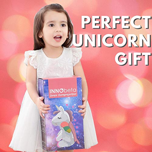 Unicorn Star Projector Night Light for Kids, Unicorn Stuffed Animal Plush Toy Gifts for Girls - InnoBeta Cornie The Unicorn