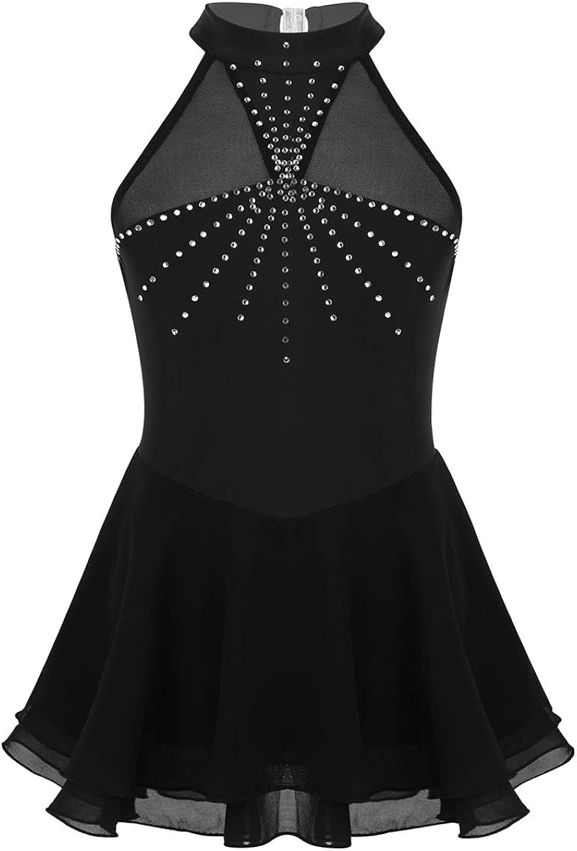 zdhoor Kids Girls Sleeveless Figure Ice Skating Dress Ballet Dance