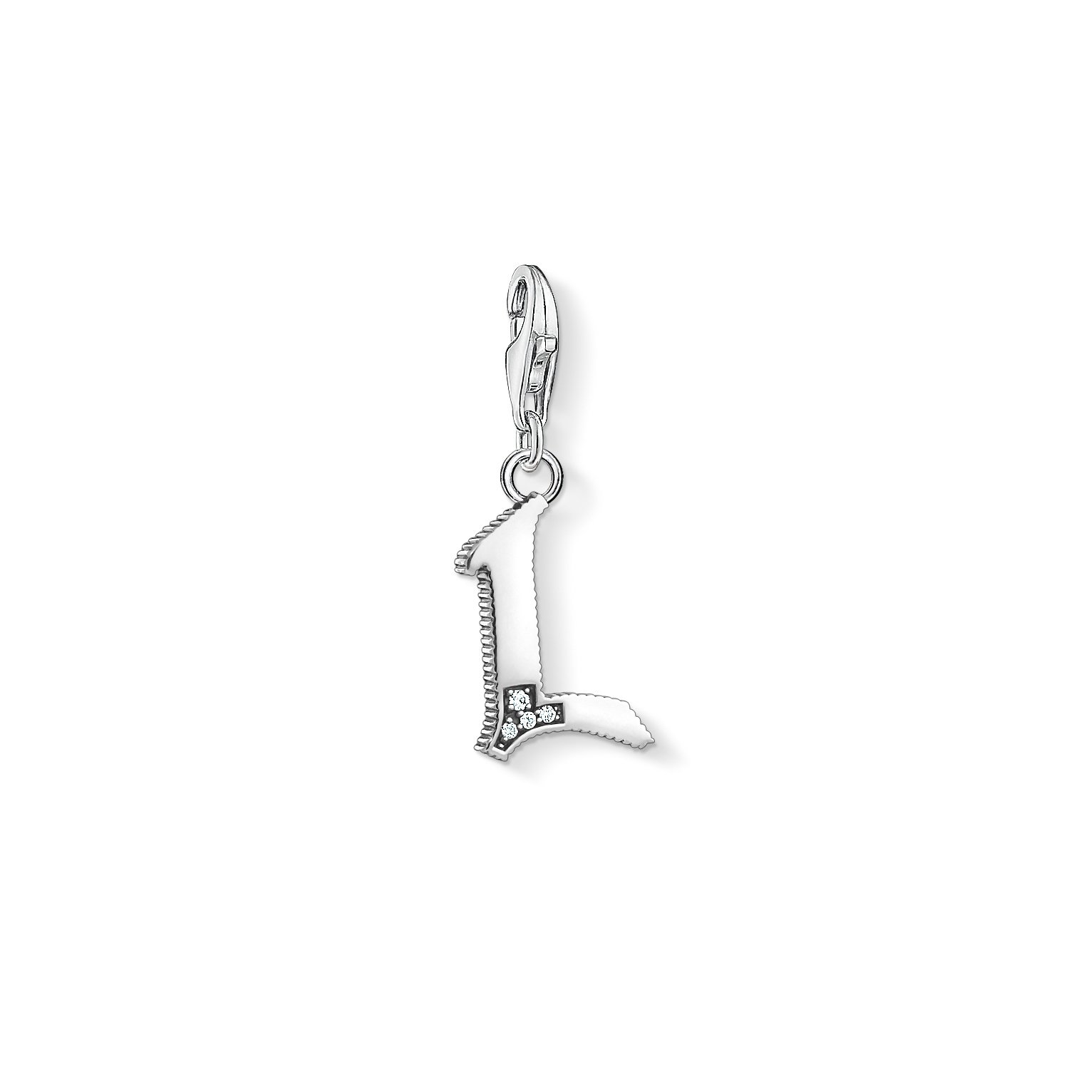 Thomas Sabo Women Charm Pendant Letter L Charm Club 925 Sterling Silver 1592-643-21