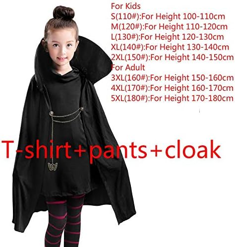 FUSSUF New year Christmas halloween costumes for girls Carnival Hotel Transylvania Mavis Cosplay Fancy dress Vampire child adult women ( Color : Full set , Size : L )