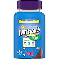 FLINTSTONES Active Kids Multivitamin Gummies - Multivitamins for Kids, Kids Gummy with Vitamin D and Calcium, Free of Artific