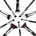 Jessup 10pcs Black/Silver Professional Liquid Kabuki Brushes Foundation Blush Makeup Brushes Set Beauty Cosmetics Eye Make Up Tools