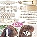 DeD 12Pcs Pearl Hair Clip For Women Pearl Wrapped Bobby Pin Hairpins Barrettes, Wedding Bridal Ornaments For Ladies(Gold)