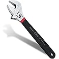 ZKH 6 Inch Adjustable Wrench - Small Metric Wrench - Plastic-Dipped Adjustable Wrench with Comfortable Grip - 6" (150mm) - Opening 19.3mm - 45# High Carbon Steel