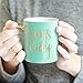 Sweet Water Decor Boss Lady Coffee Mugs with Golden Handle | 11oz China Coffee Cup with Quote | Embellished with Real Gold & Microwave Safe | For Working Women, Offices, Bosses & Managers (Mint)