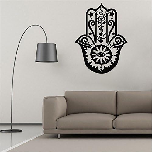 Aparts Yoga Wall Stickers Hamsa Hand Vinyl Kids Rooms Fish Eye Decal Datura Mandala Indian Buddha Home Decor Lotus Pattern Mural Poster