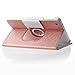 Thankscase Case for iPad Mini 4, Rotating Case Cover for Ipad Mini 4 with Wallet and Pocket with Hand Strap with Auto Sleep/Wake Function for iPad Mini 4 (Rose Gold 2)