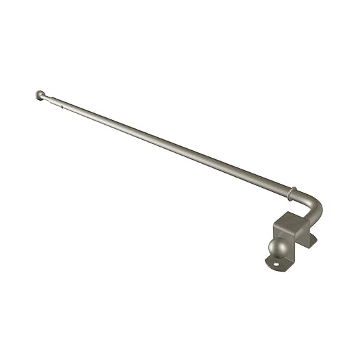 Flairdeco Schwenkstangen Schwenkarm-Gardinenstangen, Metall, Chrom matt, ausziehbar 60-100 cm, 2 Stück