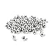 Dealglad® New 100pcs Jingle Small Bells Christmas Xams Wedding Decoration Beads Jewelry Findings Charms (Silver, 12mm)