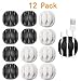 Cable Clips,YOCOU 12 pcs 3-Channel Cable Management System and Cable Organizer Solution for Home and Office,Black and White