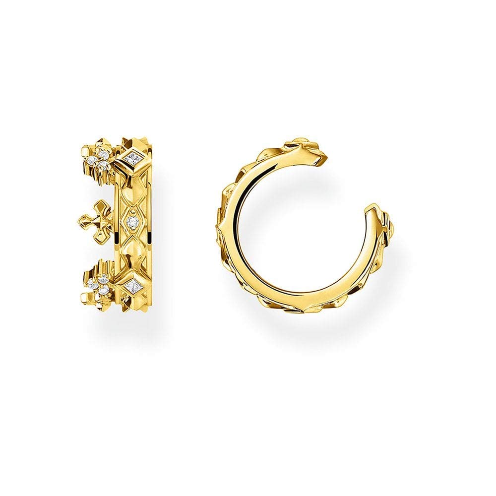 THOMAS SABO Single ear cuff crown gold 925 Sterling Silver, 18k Yellow Gold Plating โ image 1