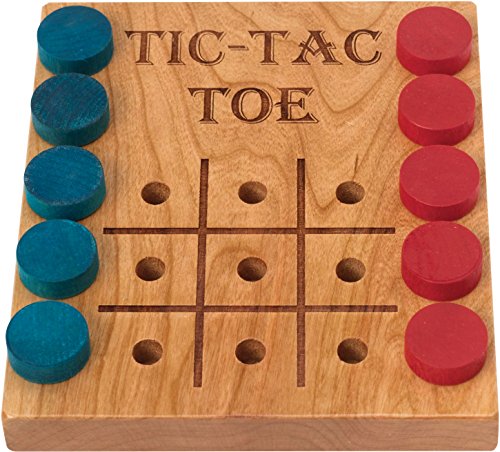 Deluxe Cherry Tic-Tac-Toe Game - Made in USA
