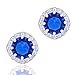 ORROUS & CO 18K Gold Plated CZ Simulated Diamond Stud Earrings for Women, Hypoallergenic, 1.9 Carat