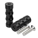 NEVERLAND 6mm CNC Gear Shift Brake Lever Footrests Footpegs Rearsets Aluminum Alloy Motorcycle Mountain Bike Bicycle Cycling Black(45mm x16mm x16mm)