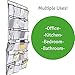 Unjumbly Shoe Organizer Over Door, 24 Pocket Sturdy Over Door Shoe Organizer with Large Clear Mesh Pockets, Complete with 4 Reversible Robust Over The Door Hooks, White