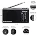 AM FM Portable Radio // Pocket Radios - Best Reception, Small Battery Operated Cordless Personal Transistor, Loud Built-in Speaker, 3.5mm Mono Headphone Jack - Powered by 2 AA Batteries (Black)