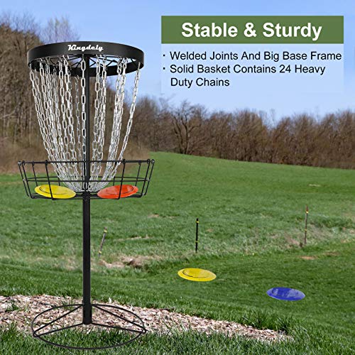 Disc Golf Basket Target, Upgraded 24Chain Metal Disc Golf Practice