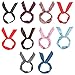 BMC 10pc Assorted Fashion Rabbit Ear Wired Hair Tie Headband Scarf Wrap-Mix Lot Multicolor