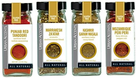 Urban Accents Global Exotics Seasonings, Variety 4 Pack