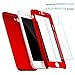 iPhone 7 Plus Case,iPhone 8 Plus Case SEEKFULL 360 Full Body Protection Ultra-Thin Hard Slim Case with [Tempered Glass Screen Protector] case for Apple iPhone 7 Plus,iPhone 8 Plus (Red)