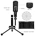 USB Condenser Microphone, Plug & Play Home Studio Recording Podcast Microphone with Stand for PC/Computer Recording Skype, YouTube, Google Voice Search, Games(Windows/Mac), Live Broadcasting