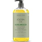 Majestic Pure Jojoba Oil - 8 Fl Oz | Suitable for skin moisturizing, hair conditioning, Ayurvedic Skin Care &amp; scalp care and everyday beauty rituals.