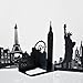Leoyoubei Art Bookends,European American Architecture Landmark Theme Style Clip File Books Organizer,School Office or Gift, Non Slip Heavy Steel, Black 1 Pairs (New York Statue of Liberty)