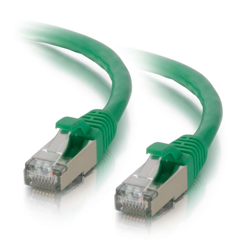 C2G 00841 Cat6 Cable - Snagless Shielded Ethernet Network Patch Cable, Green (35 Feet, 10.66 Meters) Image