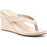 Coutgo Womens Wedge Heels Sandals Platform Flip Flops Slides Slip On Summer Beach Shoes