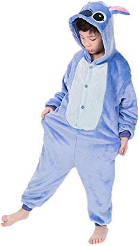 JunYito Girls Boys Adults Pyjamas Flannel Animal Costume Clothes Cosplay Unicorn Sleepwear for Kids Woman Man