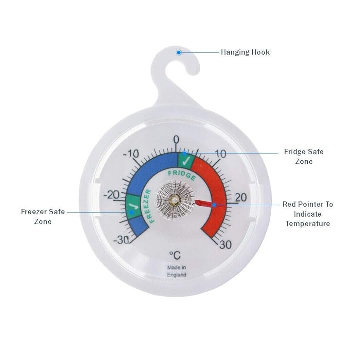 St@llion - Termómetro para frigorífico con gancho para colgar PK 4 ...