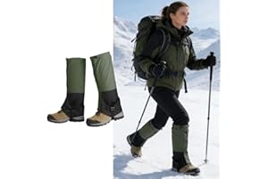 Adjustable Leg Gaiters - Lightweight, Waterproof, Leg Guards for Men Women Hunting, Trekking & Fishing