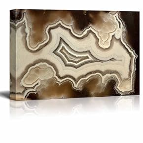 Canvas Wall Art - Abstract Agate Slice Pattern - Giclee Print Gallery Wrap Modern Home Art Ready to Hang - 12" x 18"