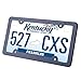 L-Fine License Plate Frame Aluminum Alloy with Stainless Steel Screw Caps (Black 4 Holes)
