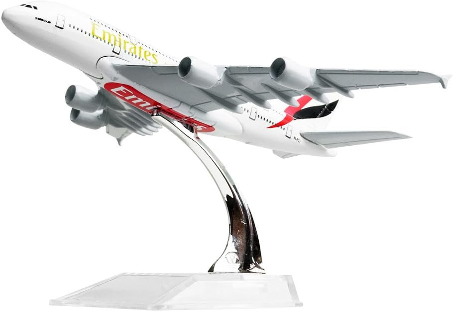 Diecast Airplane 1:400 Emirates Airbus 380 Metal （16cm） Plane Model Office Decoration or Gift by LESES