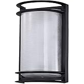 Nuvo 18.5W LED Outdoor Rectangular Bulk Head-10.52 Inches Tall and 7.05 Inches Wide-Black Finish