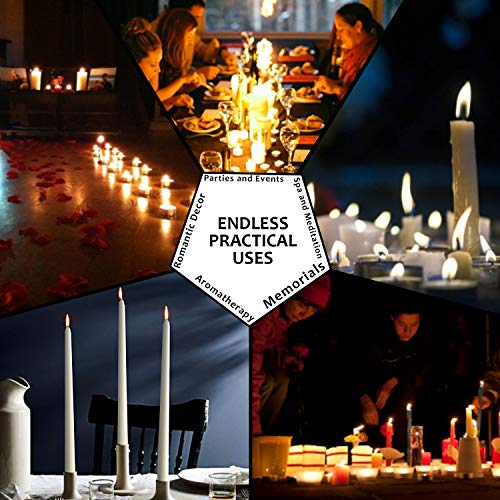 Michael Zohar Candles 12 Pack Tall Taper Candles 8 Hour Long Burning