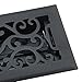 Accord AMFRBLC412 Charleston Floor Register, 4-Inch x 12-Inch(Duct Opening Measurements), Matte Black