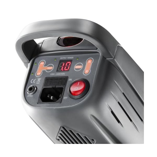 Walimex Pro VE-400 Excellence Studioblitzleuchte mit integriertem Empfänger (Leistung 400 W, 150 W Einstelllicht… – Bild 4