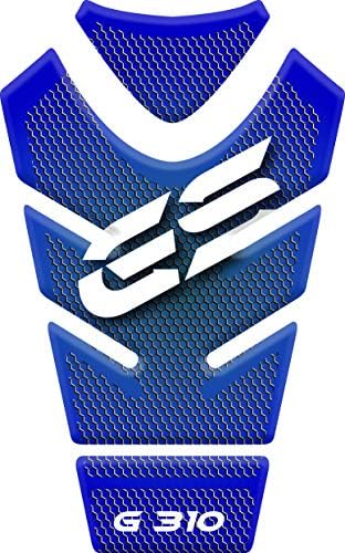 Motorcycle Tank Pad Tankpad Protector 3D Gel Protection compatible with BMW G 310 GS (Blue)