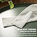 jinchan Linen French Door Curtain with Open Weave Semi-Sheer Door Curtain Decor 40 Inches Long Drape Rod Pocket 1 Panel Light-Filtering Privacy Window Decor 1 Tieback Included White