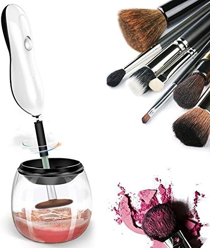 Makeup Brush Cleaner and Dryer - Professional Electric Cosmetic Brush Cleaning and Drying Tools Easily in Seconds by sunonlin (Black)