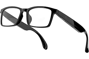 GENXENON Bluetooth Audio Smart Blue Light Glasses for Men & Women, Blue Light Filtering & Open Ear Sound Smart Glasses with Mic & Speakers - Touch & Voice Assistant Compatible for Office,Music,Answering Calls