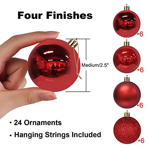 image for GameXcel Christmas Balls Ornaments for Xmas Tree - Shatterproof Christ