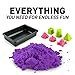 NATIONAL GEOGRAPHIC Play Sand - 2 LBS of Sand with Castle Molds and Tray (Purple) - A Kinetic Sensory Activity